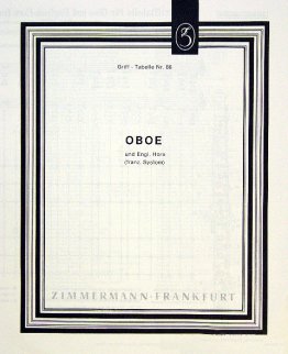 Grifftabelle Oboe Englischhorn französisches System