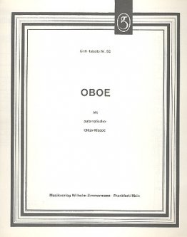 Grifftabelle Oboe mit automatischer Oktavklappe