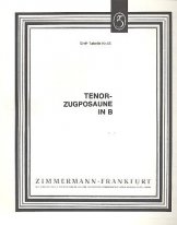 Grifftabelle Tenor-Zugposaune in B Tenorschlüssel