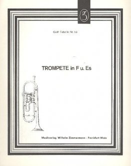 Grifftabelle Trompete F und Es