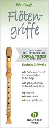 Jede Menge Flötengriffe: Griff- und Trillertabelle für Sopran- und Tenorblockflöte deutsche Griffweise