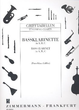Grifftabelle für Bassklarinette